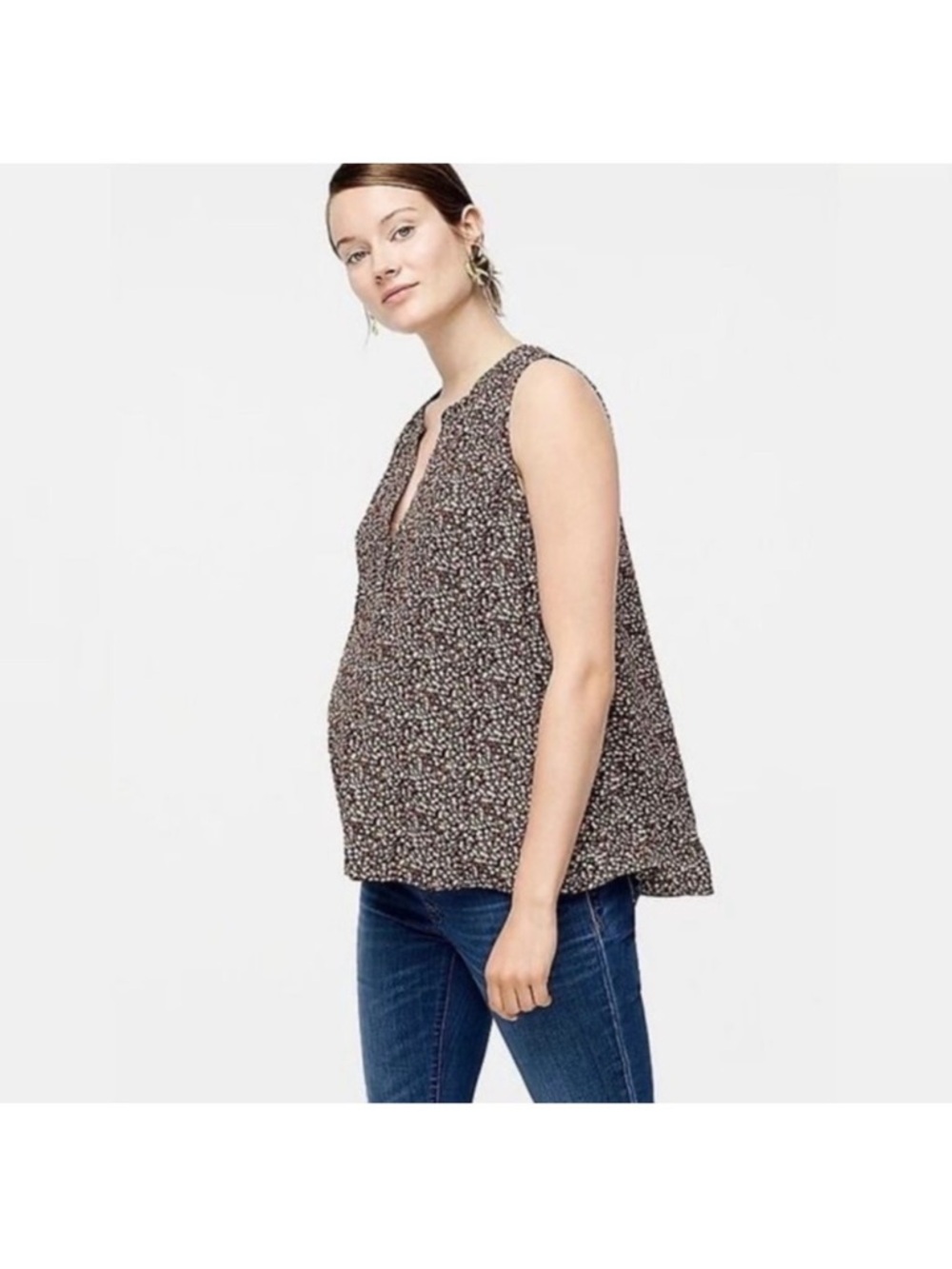 HATCH x J.Crew Floral Maternity Sleeveless Blouse